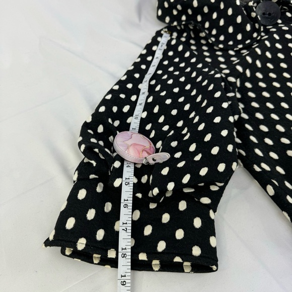 IC by Connie K Polka Dot Large Button Pinup Rockabilly Short Sleeve Coat large - Picture 11 of 12